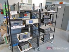 Lot of (3) Uline Black Coat Castered Wire Racks, Please Note: Delayed Delivery for First Week