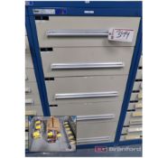 Stanley Vidmar 5-Drawer Heavy Duty Storage Bin w/ Contents to Include: Batteries, Wire Connectors,