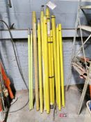 large lot of fiberglass boom sticks
