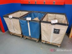 Lot of (3) 16-Bushell Canvas Style Castered Totes