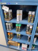 Stanley Vidmar 4-Shelf Unit w/ Contents to Include: Various Color Spray Paints