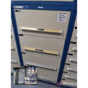 Stanley Vidmar 4-Drawer Heavy Duty Storage Bin w/ Contents to Include: Pocket Toners, Cooling