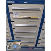 Stanley Vidmar 7-Drawer Heavy Duty Storage Bin w/ Contents to Include: Dome Parts, Drill Bits,