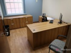 Contents of Office Incl Desk w/ Left Return, (2) 2-Drawer Horizontal File Cabinets, HP Approx. 22
