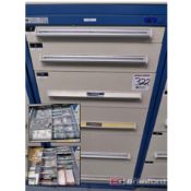 Stanley Vidmar 6-Drawer Heavy Duty Storage Bin w/ Contents to Include: Wire Connectors, Cleaver