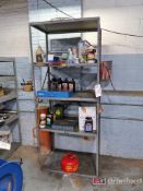 Medium Duty Shelving Unit with Contents to Include: Small Parts Bin w/ Nuts, Bolts, Screws, Oils,