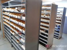 (6) Sections of Medium Duty Racking, w/ Contents to Include: Hydraulic Fittings, Brass Fittings