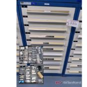 Stanley Vidmar 11-Drawer Heavy Duty Storage Cabinet w/ Contents to Include: Husky Parts, White