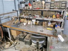 Heavy Duty Butcher Block Topped Steel Framed Workbench w/ Wilton 8