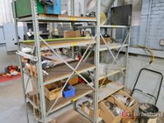 Lot of (2) Medium Duty Shelving Unit w/ Contents to Include: Computer, Battery Chargers, Safety