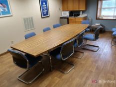 Approx. 12' Conference Table, w/ (12) Chairs, Matching Loveseat, Epson VS260 Overhead Projector,