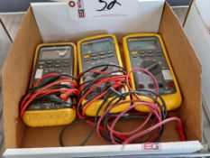 Lot of (2) Fluke Model 87 V True RMS Multimeters, (1) Fluke Model 87 True RMS Multimeters