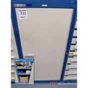 Stanley Vidmar Single Door Heavy Duty Cabinet w/ Contents to Include: Shipping Cases, Belden