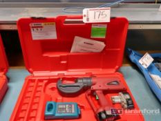 Brundy Patriot 750 Series PAT750K 18V Cordless Crimper w/ (2) Batteries, Battery Charger, Case-