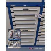 Stanley Vidmar 10-Drawer Heavy Duty Storage Cabinet w/ Contents to Include: Chain Saw Blades and