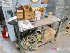 Castered Cart w/ Contents to Include: Blast Medium, Electrical Cables