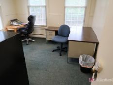 Contents of (2) Offices Incl Desk w/ Left Return, (5) Office Chairs, (4) File Cabinets,
