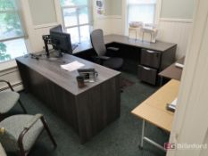Contents of Executive Office Incl U-Shape Desk, (3) Chairs, (2) Approx. 22