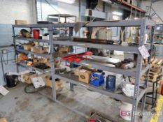 Lot of(2) Heavy Duty Tear Drop Style Racks w/ Contents to Include: Chain Saw Bars, Hydraulic