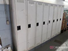 (8) Employee Style Lockers w/ Contents to Include: Flashlights, Torque Wrenches, Umbrellas, Cabling,