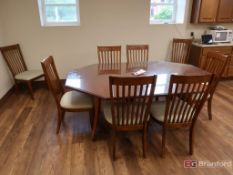 Hexagon Shape Diningroom Table w/ (8) Diningroom Chairs