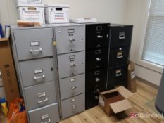 Contents of Room Incl (6) Fireproof 4-Drawer Vertical File Cabinets, 4-Drawer Vertical File Cabinet,