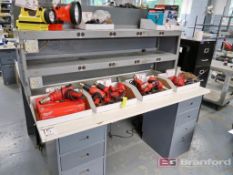 7-Drawer Heavy Duty Workbench w/ Overhead Power Strip Shelving, Under shelving Light