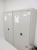 Lot of (2) 2-Door Metal Storage Cabinets