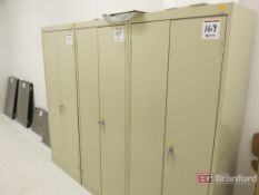 Lot of (3) Sandusky 2-Door Metal Storage Cabinets