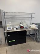 Stainless Steel Top Workbench w/ Shelving