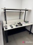 (2) Lab Style Workbenches w/ Overhead Shelf