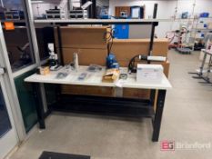 Lab Style Workbench w/ Overhead Shelf