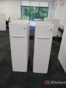 (2) Side Desk Pullout Storage Cabinets
