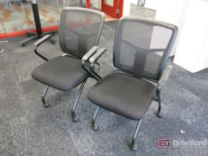 (2) Folding Nestable Castered Office Chairs