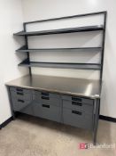 Onepointe Solutions Stainless Steel Top Workbench w/ Shelving