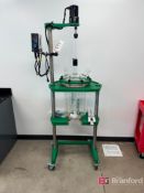 Chemglass 30L Jacketed Glass Reactor System w/ Chemglass CG-2033-B-25 1/4-HP Overhead Stirrer