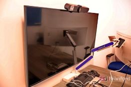 Samsung 55 Inch Conference Room TV with Logitech Meetup and Expansion MIC Video and Audio Conferenci