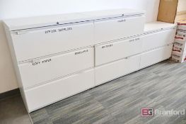 (2) 3 Drawer Lateral File Cabinets, (1) 2 Drawer Lateral File Cabinet with Contents