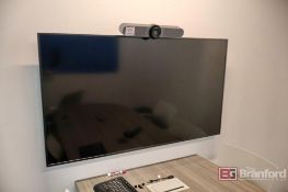 Samsung 55 Inch Conference Room TV with Logitech Meetup and Expansion MIC Video and Audio Conferenci