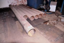 Lot - Round Tube Stock and Angle Iron in (2) Groups with Stock Rack