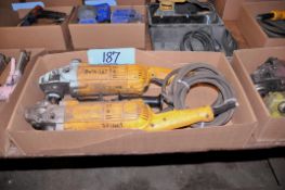 Lot - (2) DeWalt Model D28499X 7 in./9 in. Electric Angle Grinders in (1) Box; 5.3-HP, 6,000-RPM