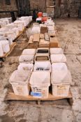 Lot - Carriage Bolts, Hex Head Bolts, Threaded Rod and Nuts on (6) Pallets in (1) Row