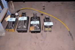 Lot - (4) Hydraulic Foot Pumps Under (1) Bench
