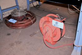 Lot - Air Hose with Hose Reel Under (1) Bench