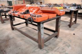 48-1/2 in. Long x 96-1/2 in. Wide x 36 in. High x 1/2 in. Thick Steel Welding Table
