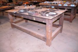 48-1/2 in. Long x 96-1/2 in. Wide x 36 in. High x 1/2 in. Thick Steel Welding Table