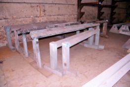 Lot - (6) 4 ft. Wide, (2) 7 ft. Wide, (5) 9 ft. Wide and (2) 10 ft. Wide Steel Work Horses