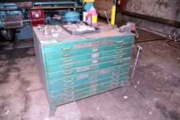 10-Drawer Blueprint Cabinet with Plasma Cutting Consumables