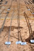 Lot - (2) 1/4 in. Link x 20 ft. and (1) 3/8 in. Link x 11 ft. Single Hook Chains