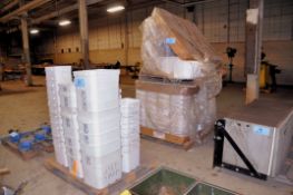 Lot - Plastic Buckets, Tubs and Steel Bins on (4) Pallets